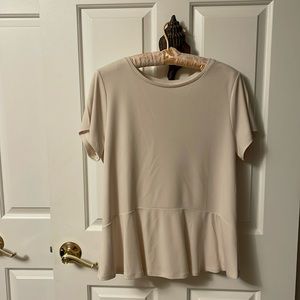 Loft cream colored rayon top Never Worn!